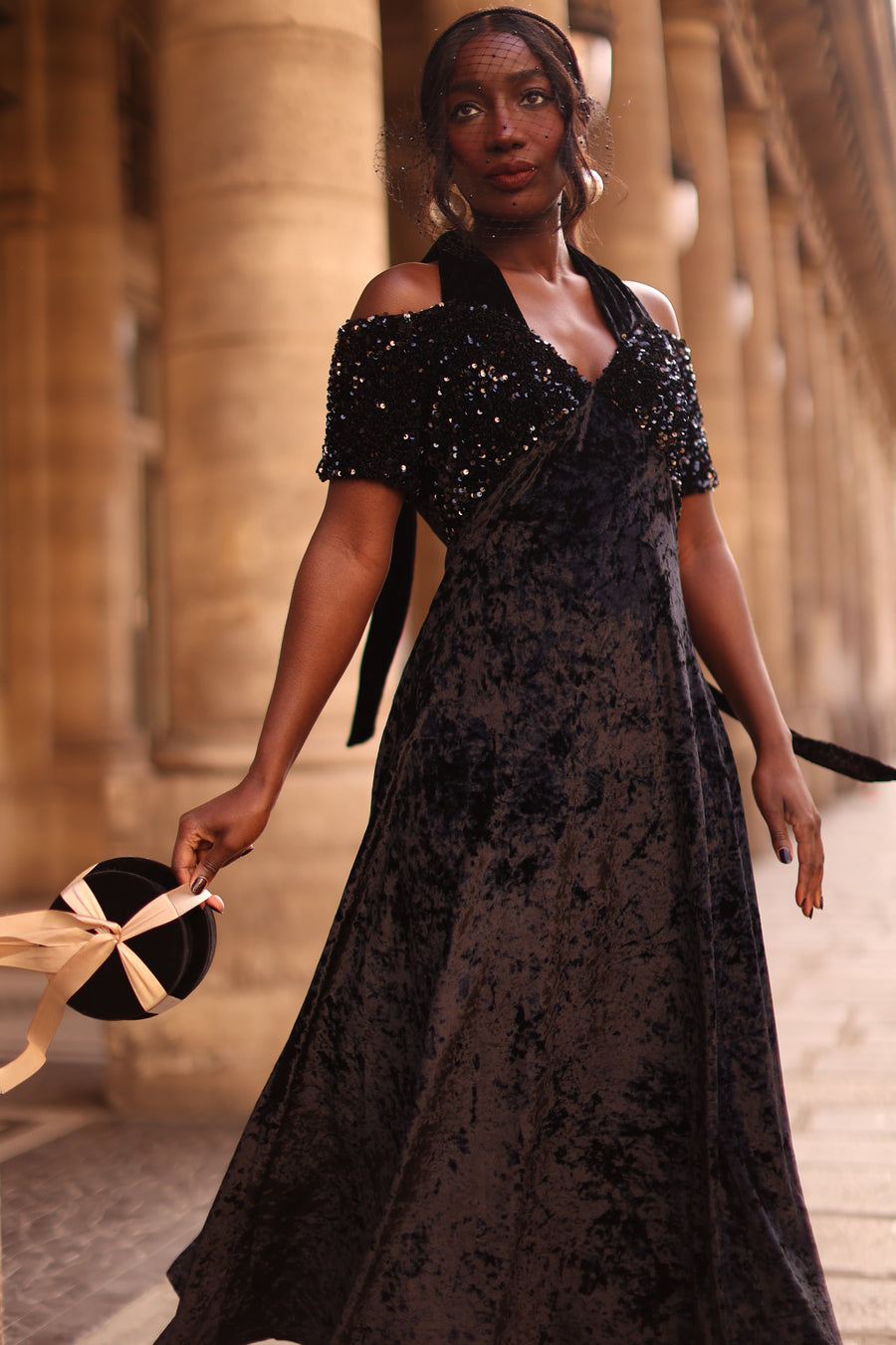 Bustier Sequin Swing Dress