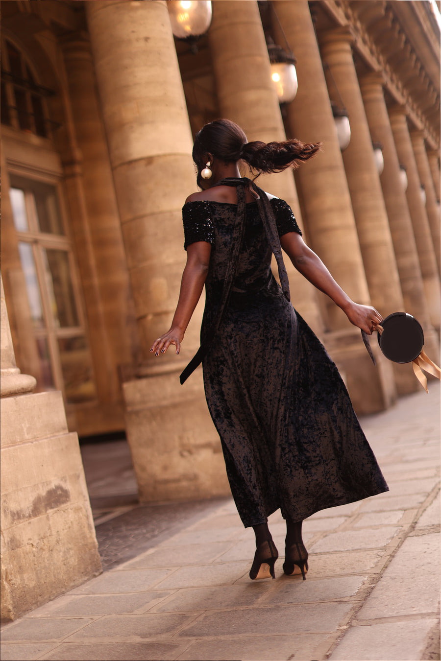 Bustier Sequin Swing Dress