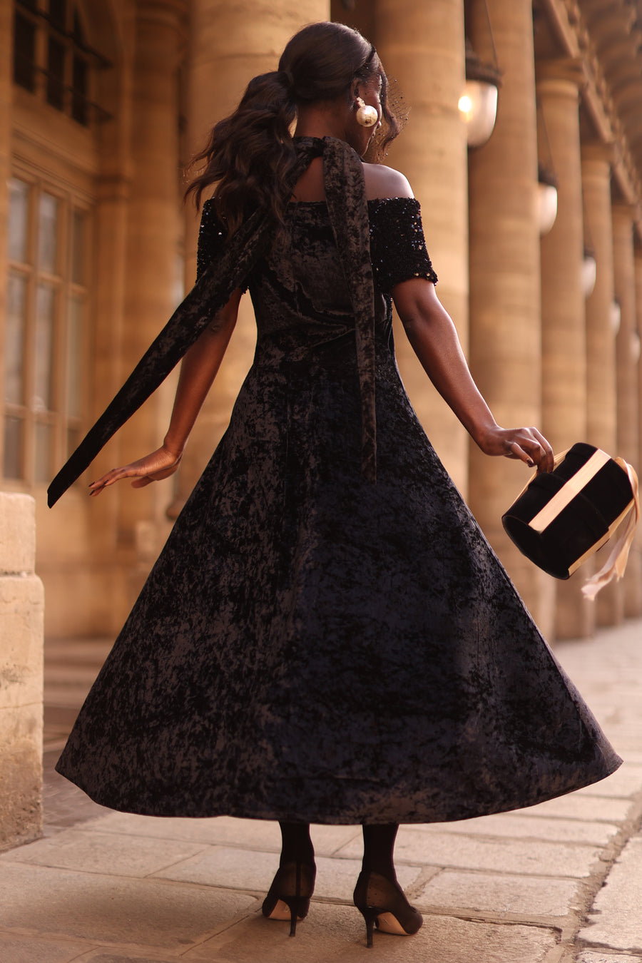 Bustier Sequin Swing Dress