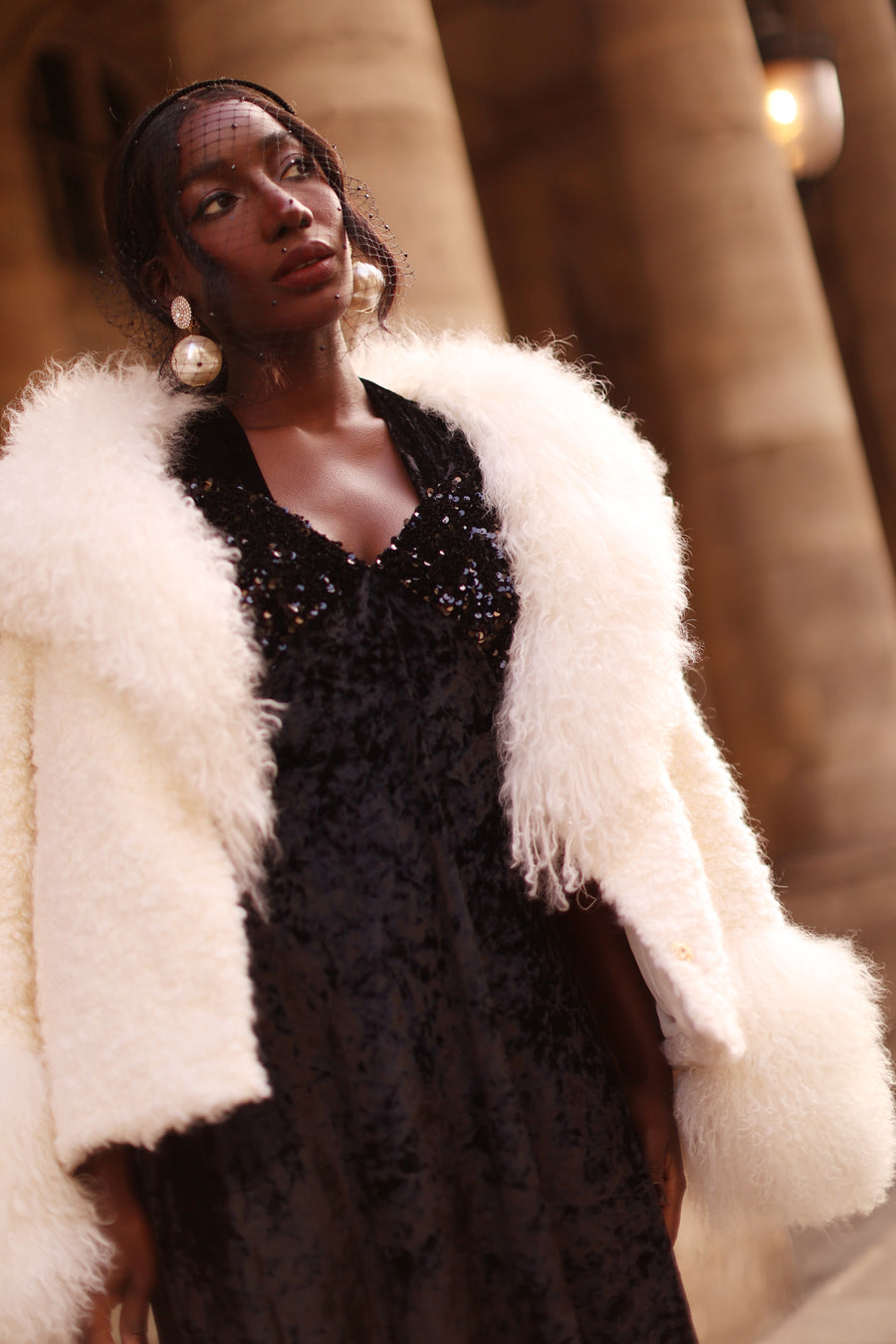 Bustier Sequin Swing Dress