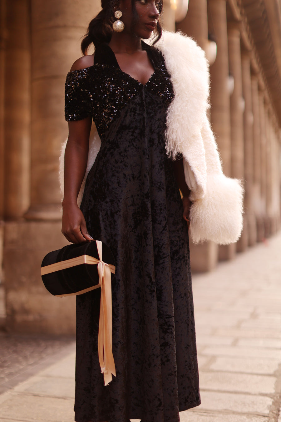 Bustier Sequin Swing Dress