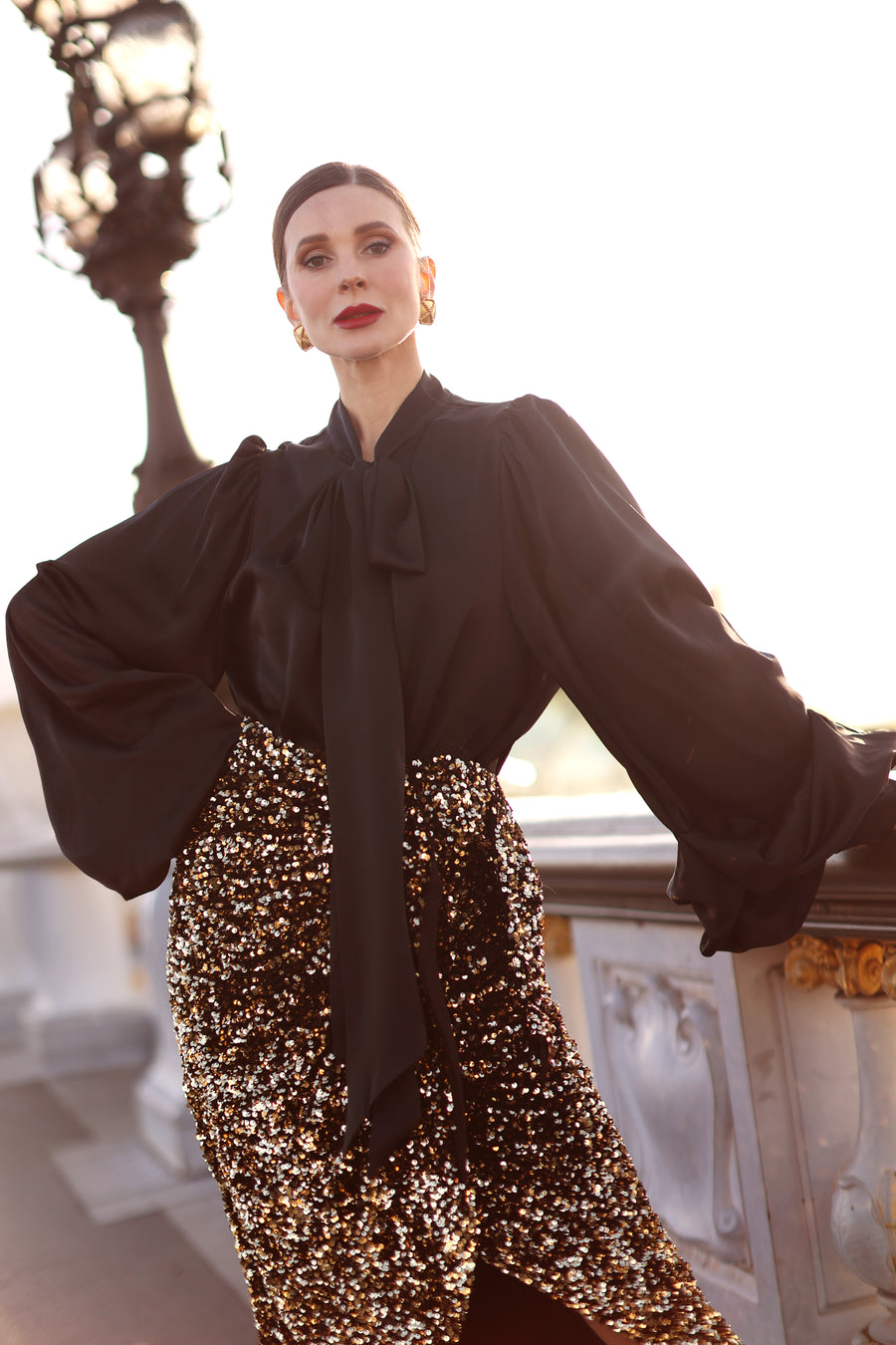 Black Baroque Blouse