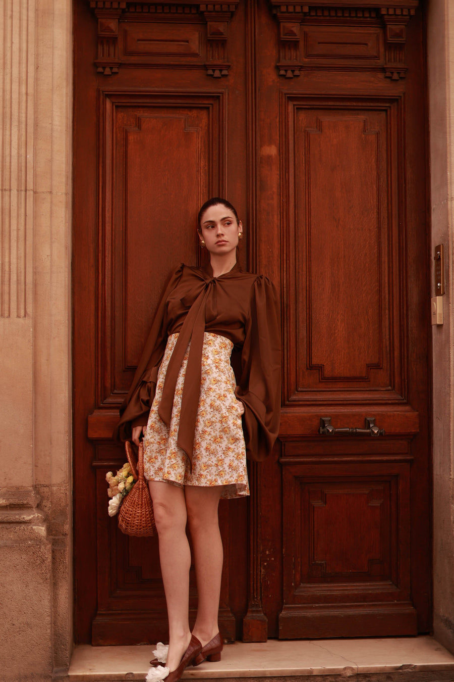 Yellow Floral Tailored Shorts