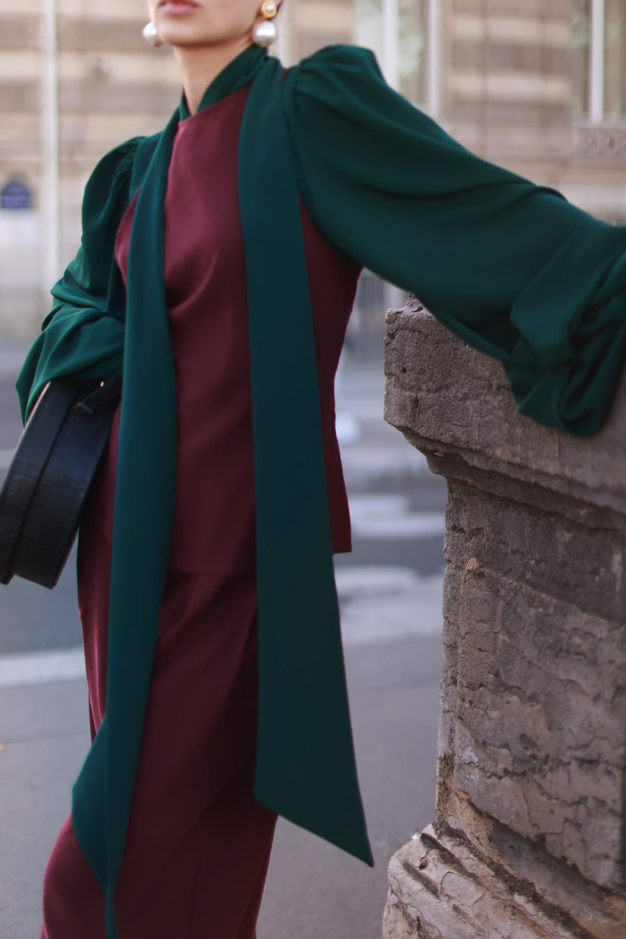 Green Baroque Blouse