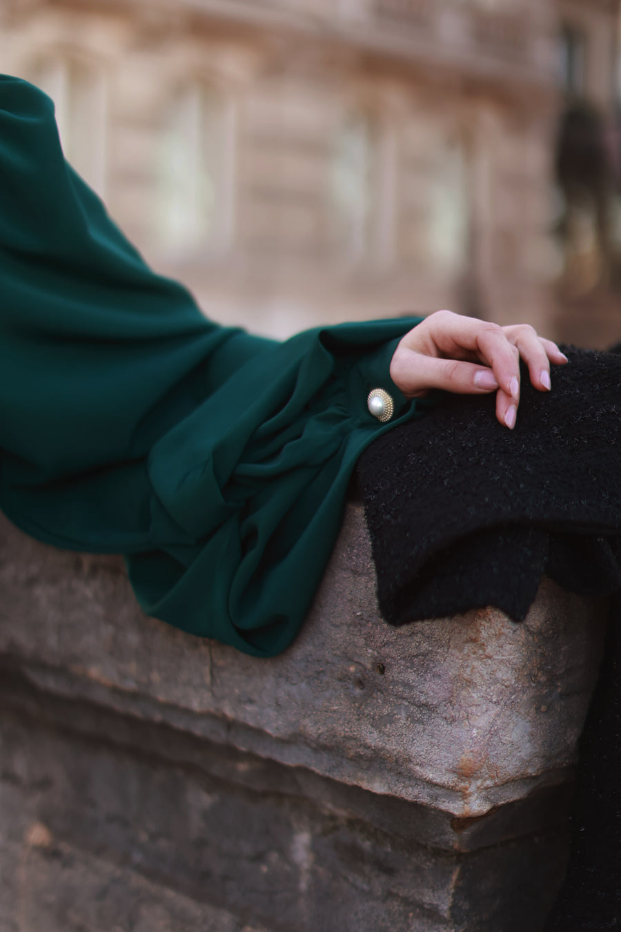 Green Baroque Blouse