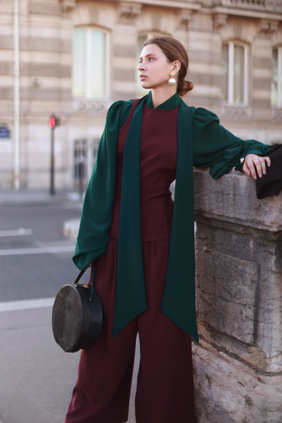 Green Baroque Blouse