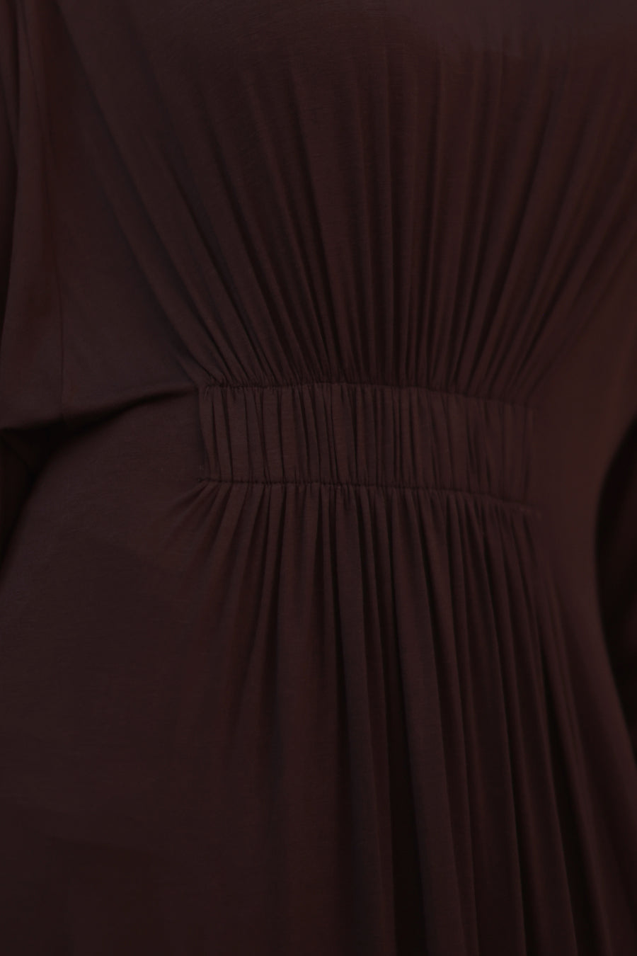 Black Cotton Draped Dress