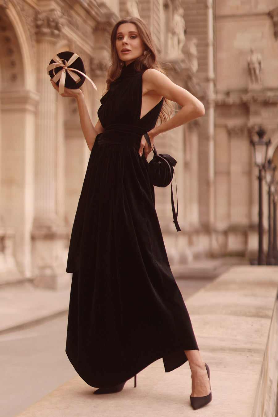 Black Velvet Cadeau Dress