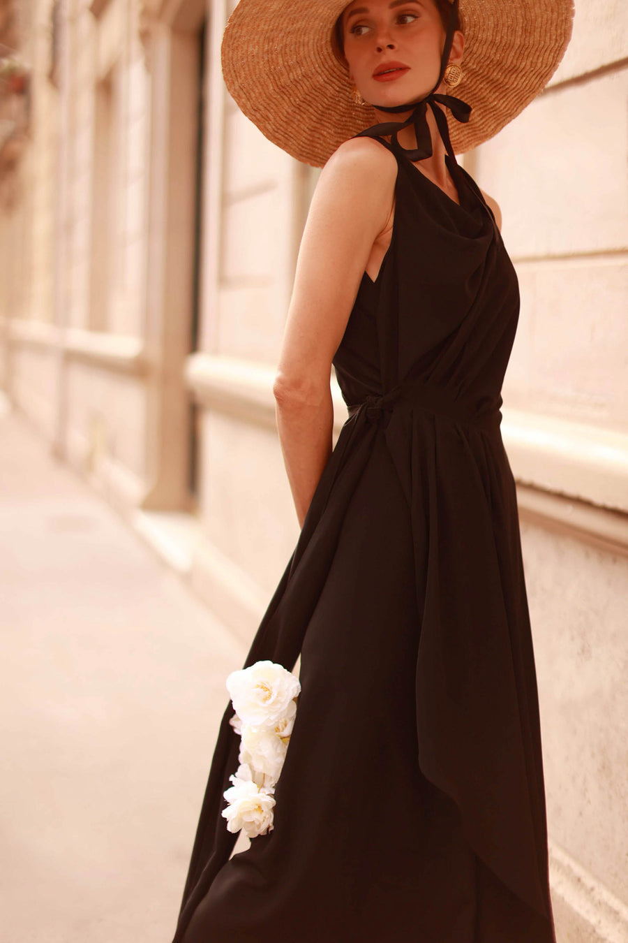 Black Draped Dress