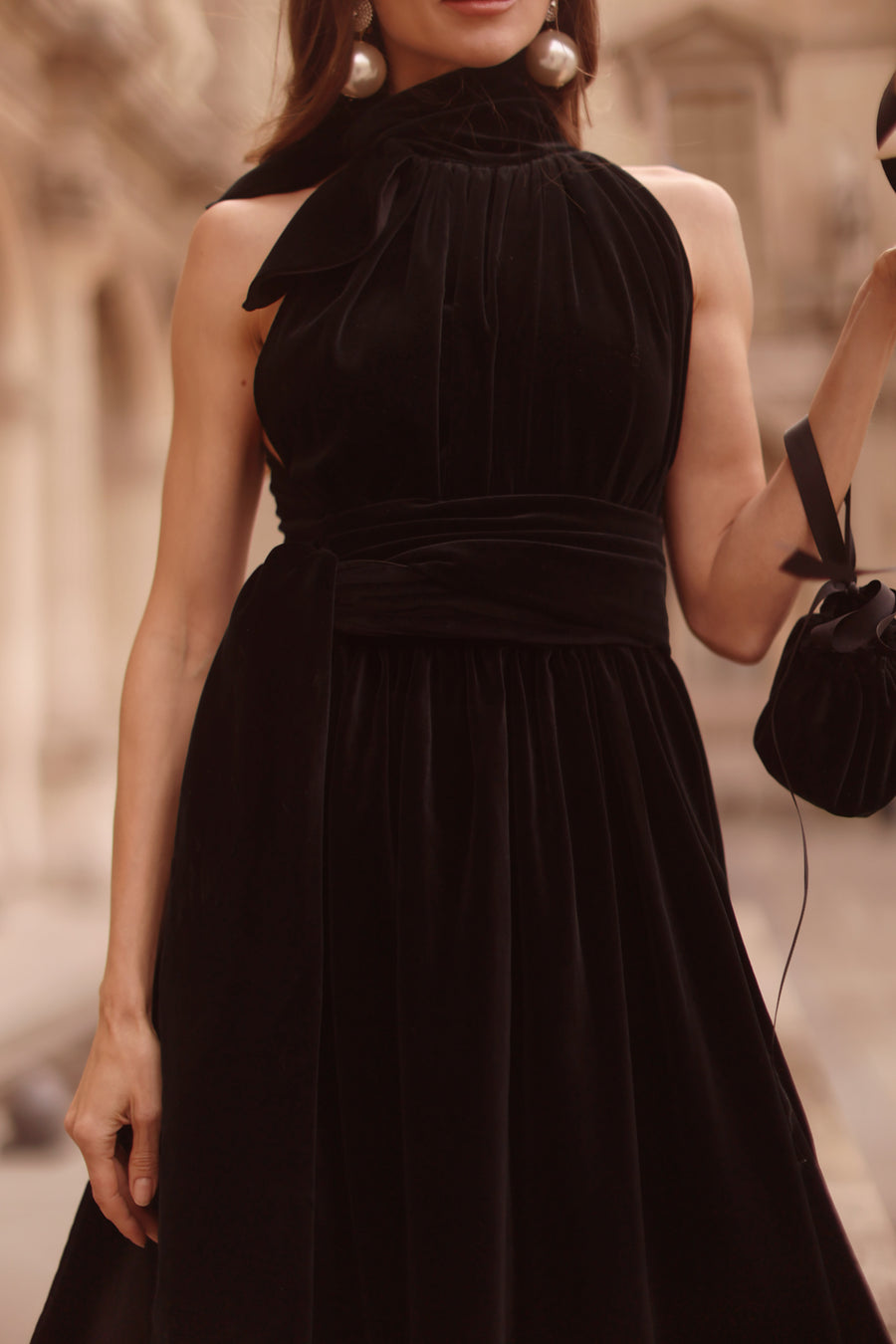 Black Velvet Cadeau Dress