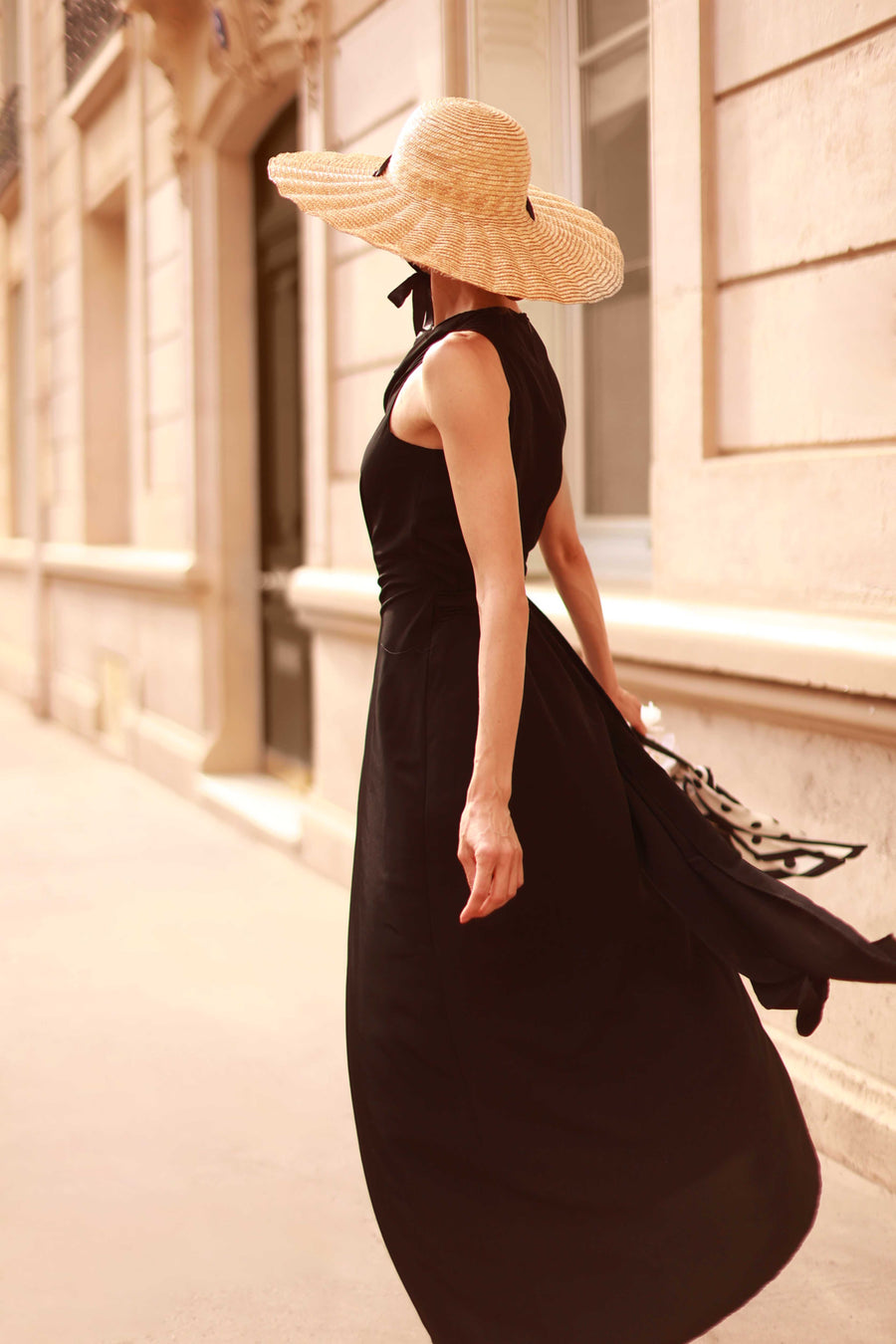 Black Draped Dress