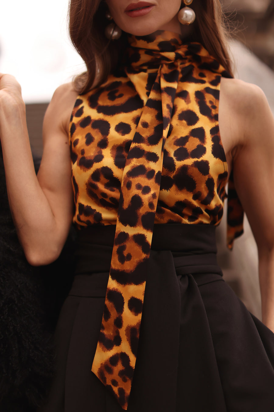 Leopard Marquise Blouse