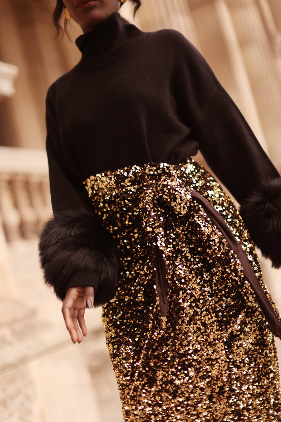 Black Montaigne Sweater