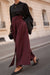  Burgundy Tailored Wrap Trousers 