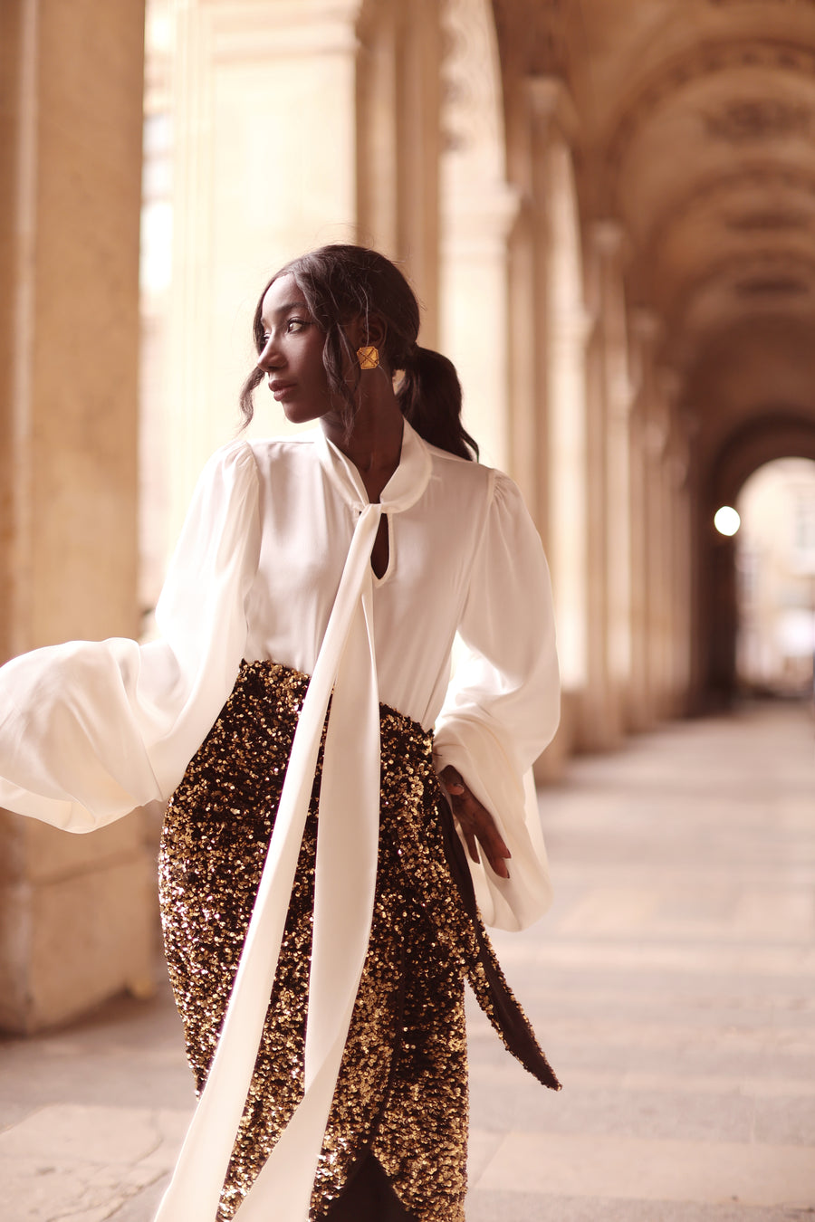 White Baroque Blouse