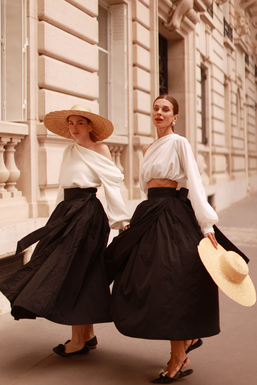 White Draped Blouse