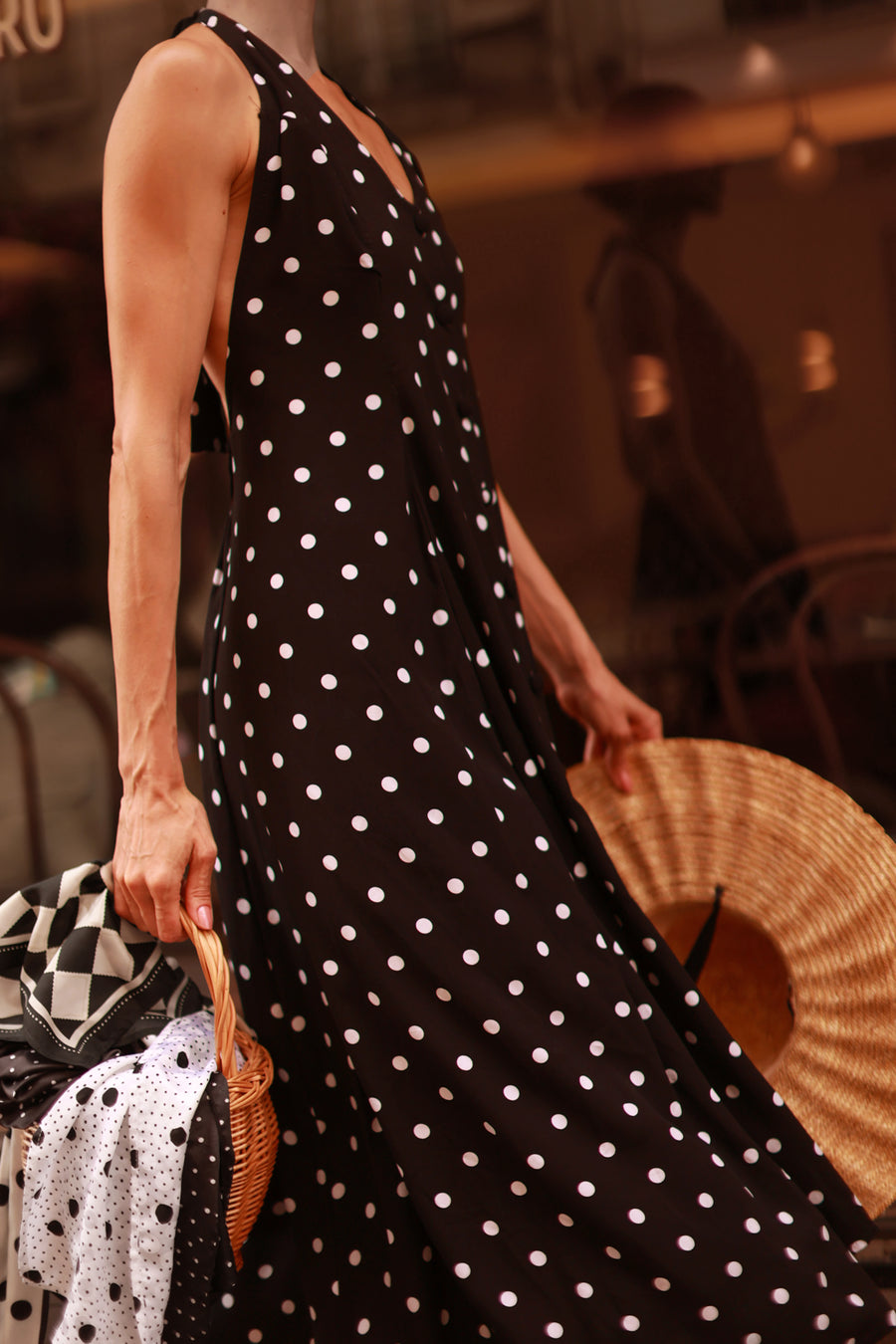 Polka Dot Halter Dress