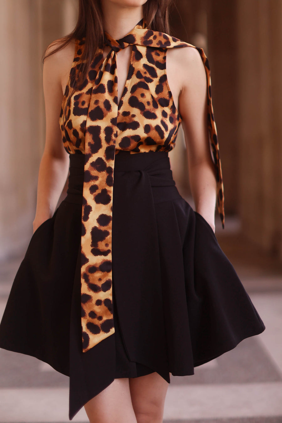 Leopard Marquise Blouse