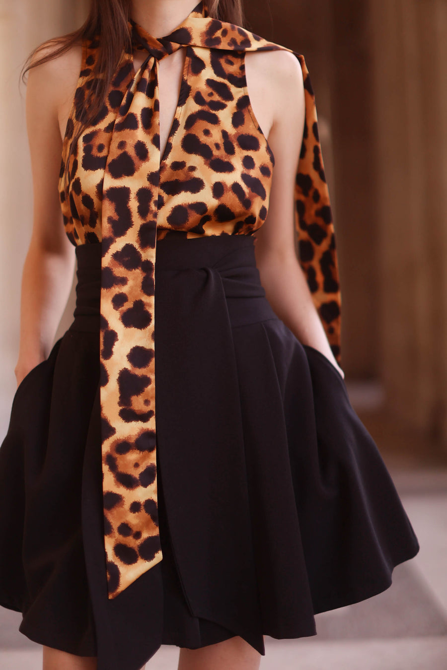 Leopard Marquise Blouse