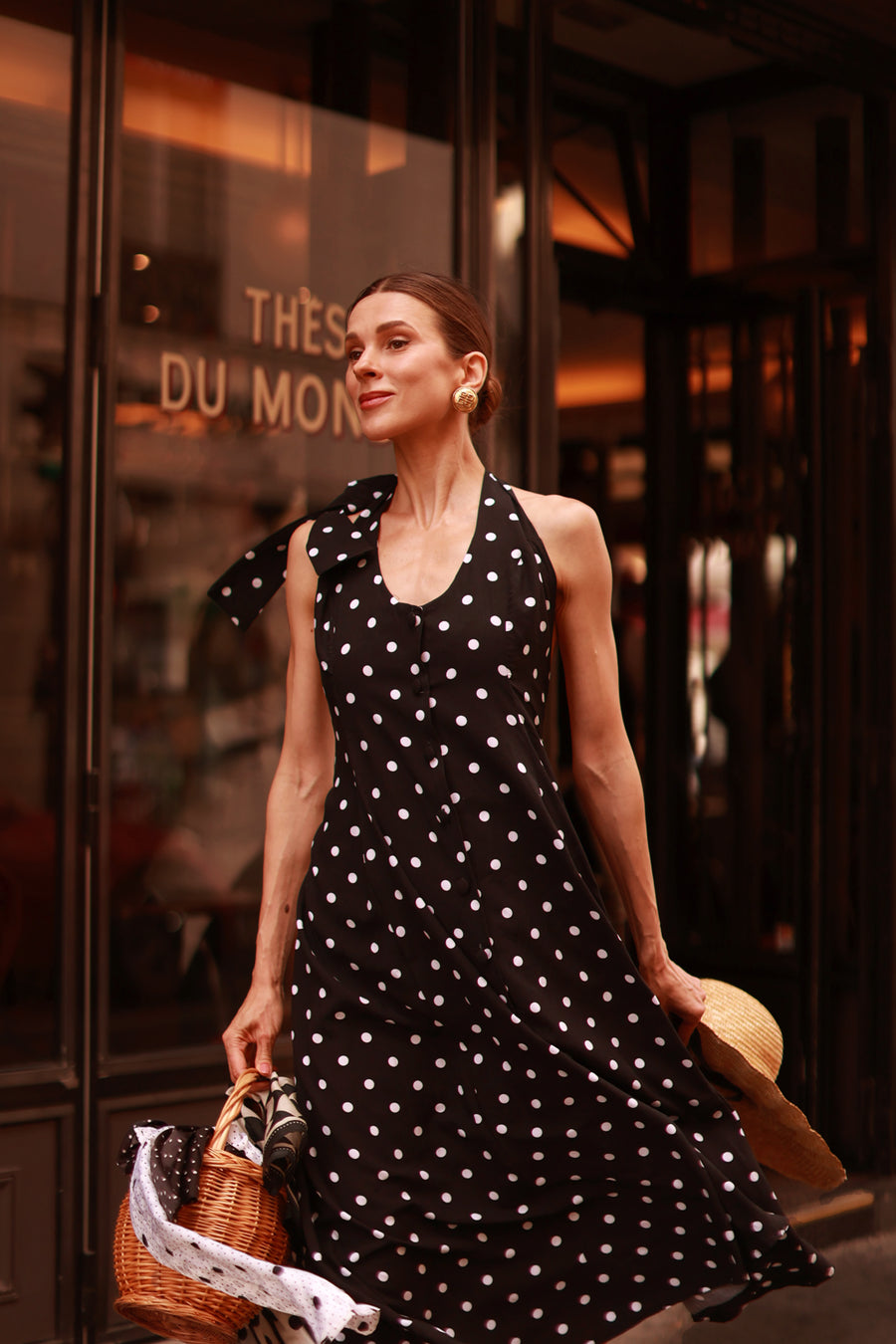 Polka Dot Halter Dress