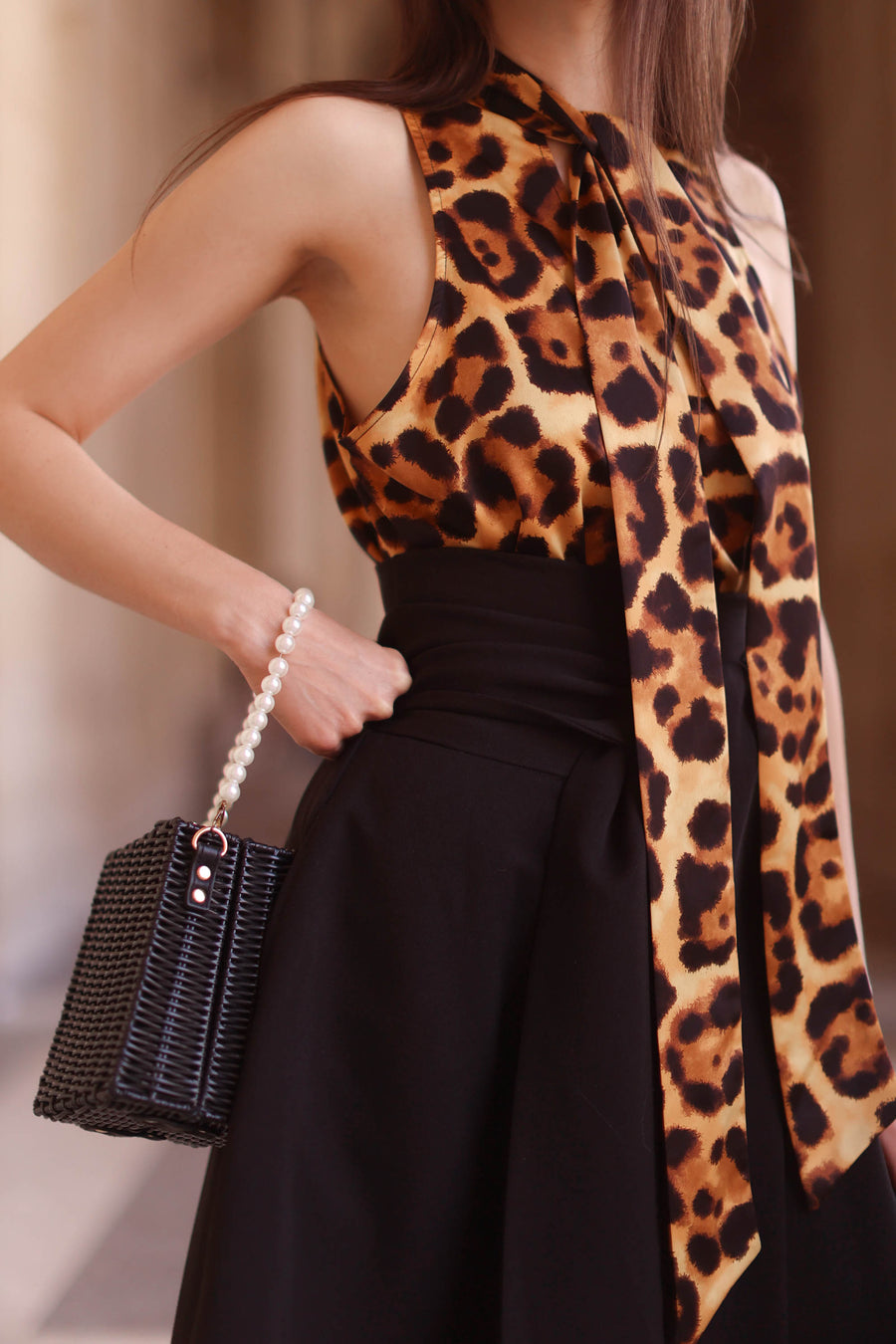 Leopard Marquise Blouse