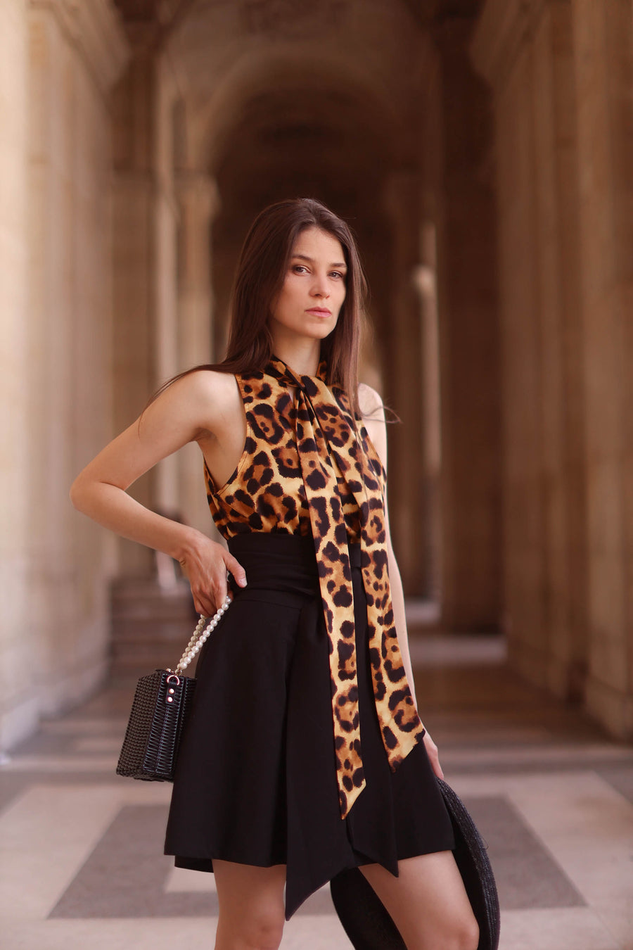 Leopard Marquise Blouse