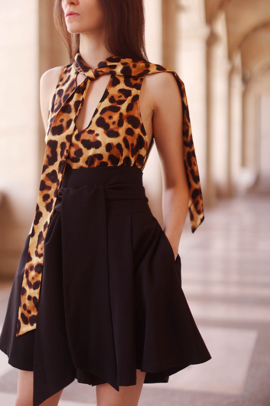 Leopard Marquise Blouse