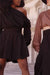Black Pearl Draped Blouse