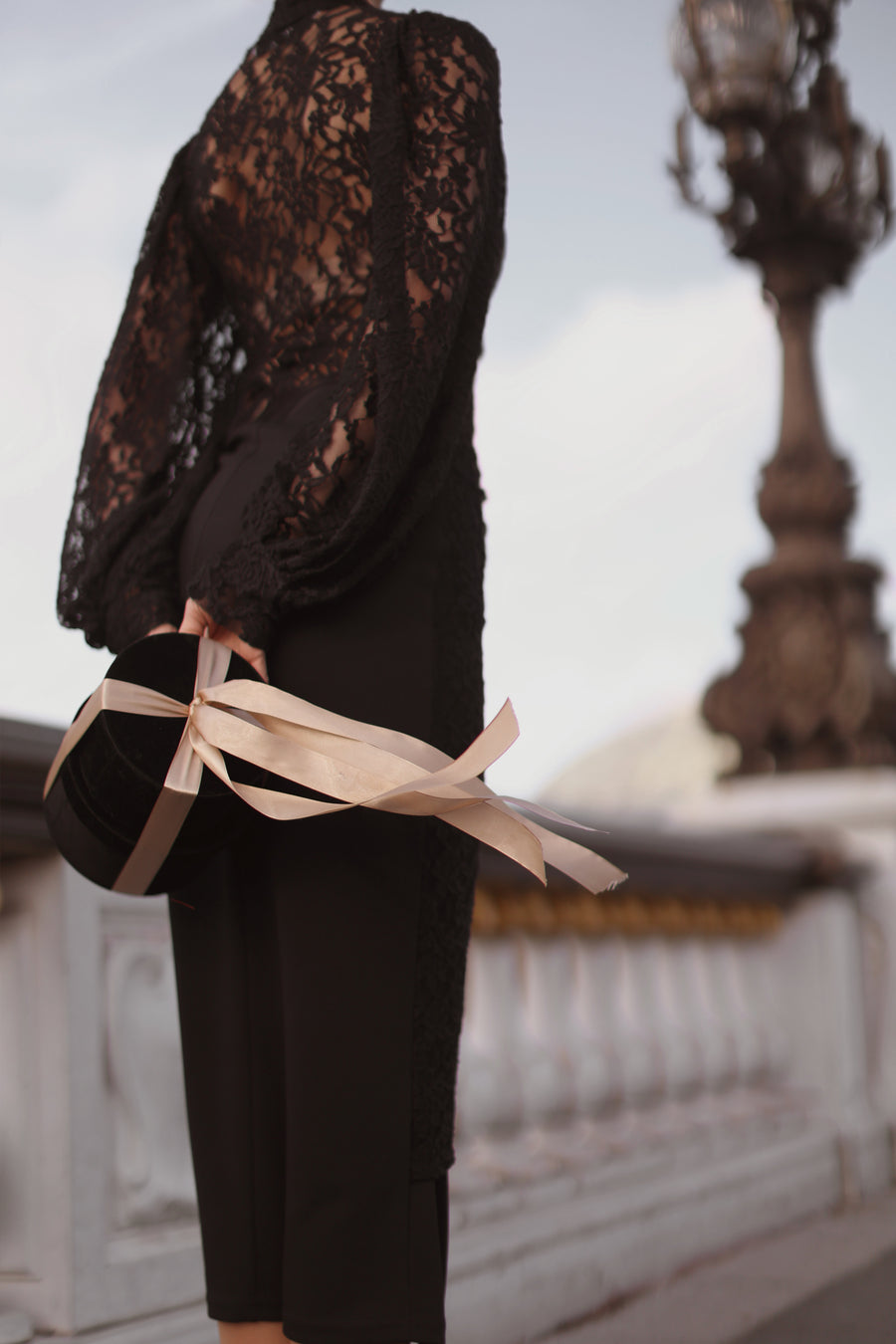 Baroque Lace Wrap Dress