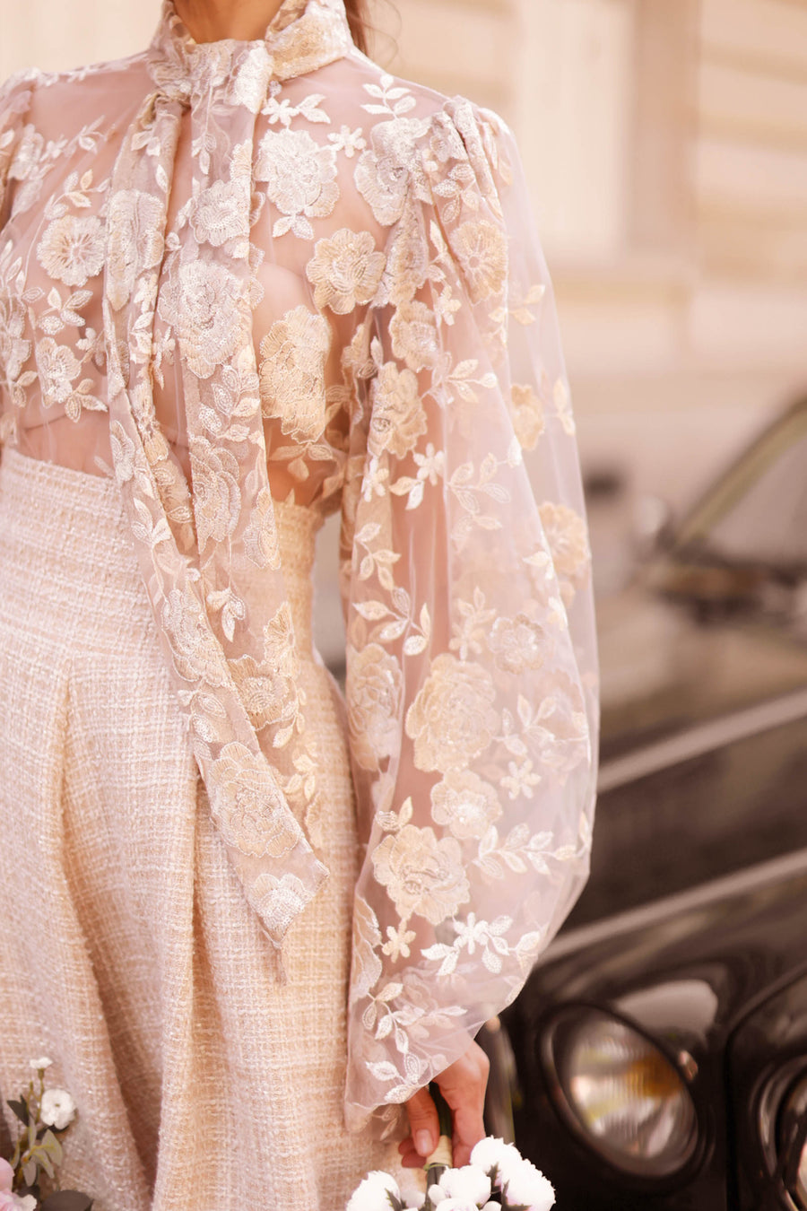 Embroidery Floral Blouse