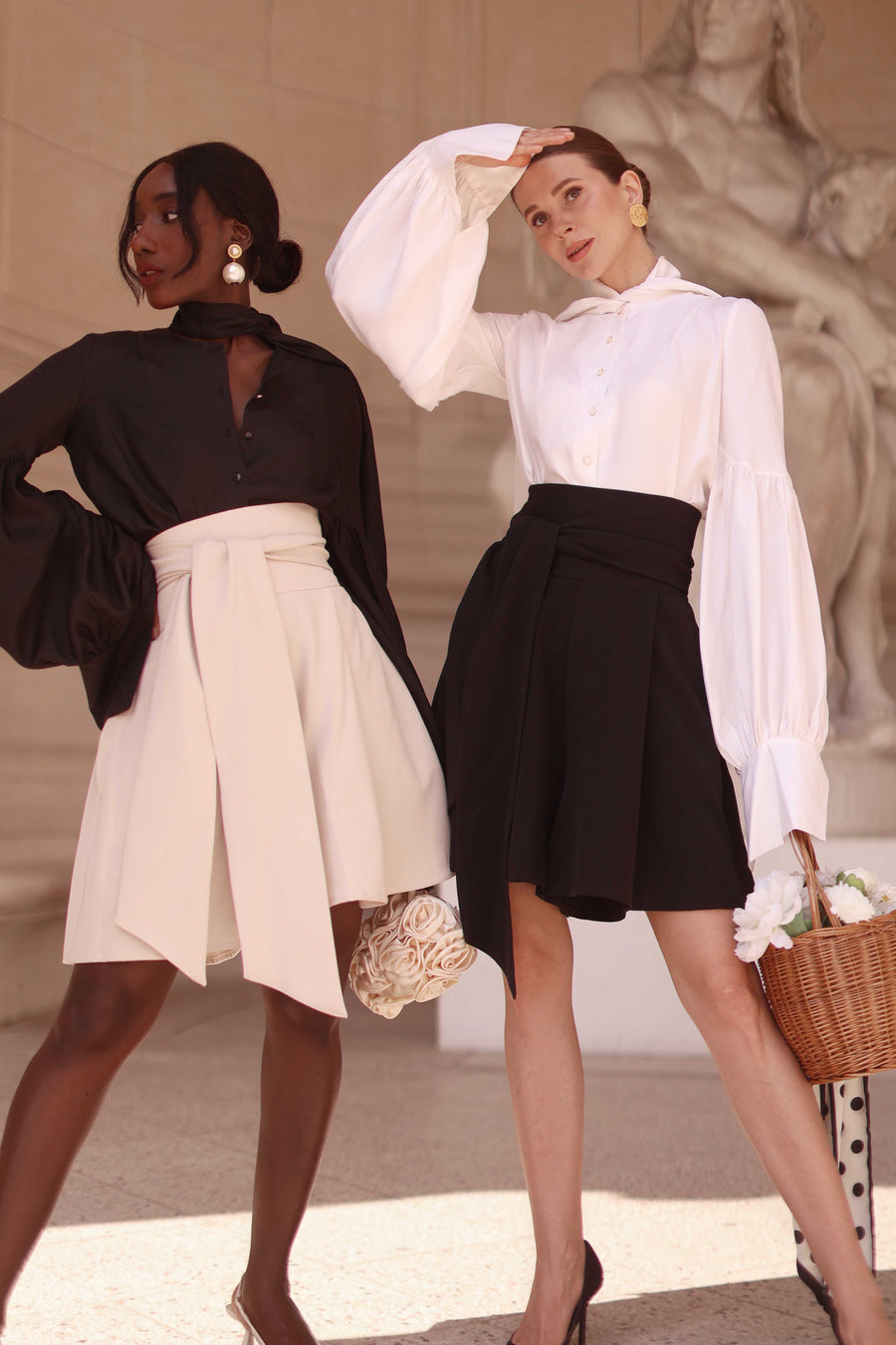 White Foulard Silk Blouse