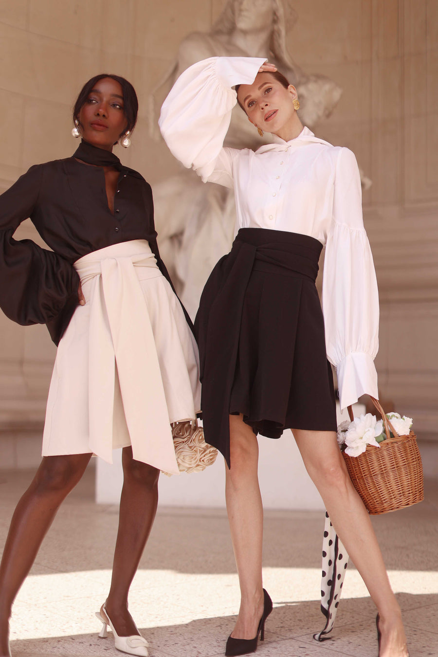 Black Foulard Silk Blouse
