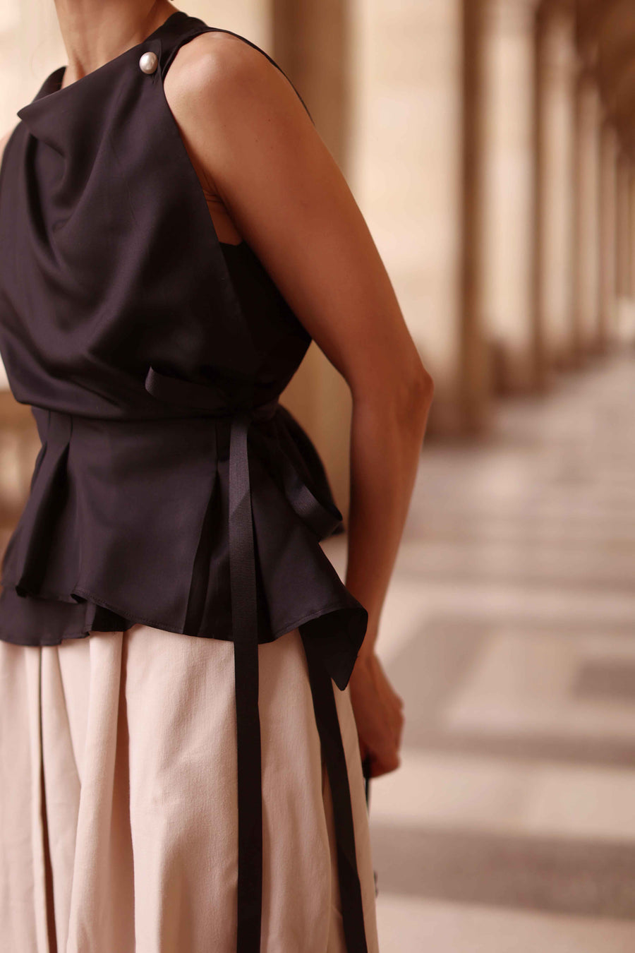 Black Orsay Blouse