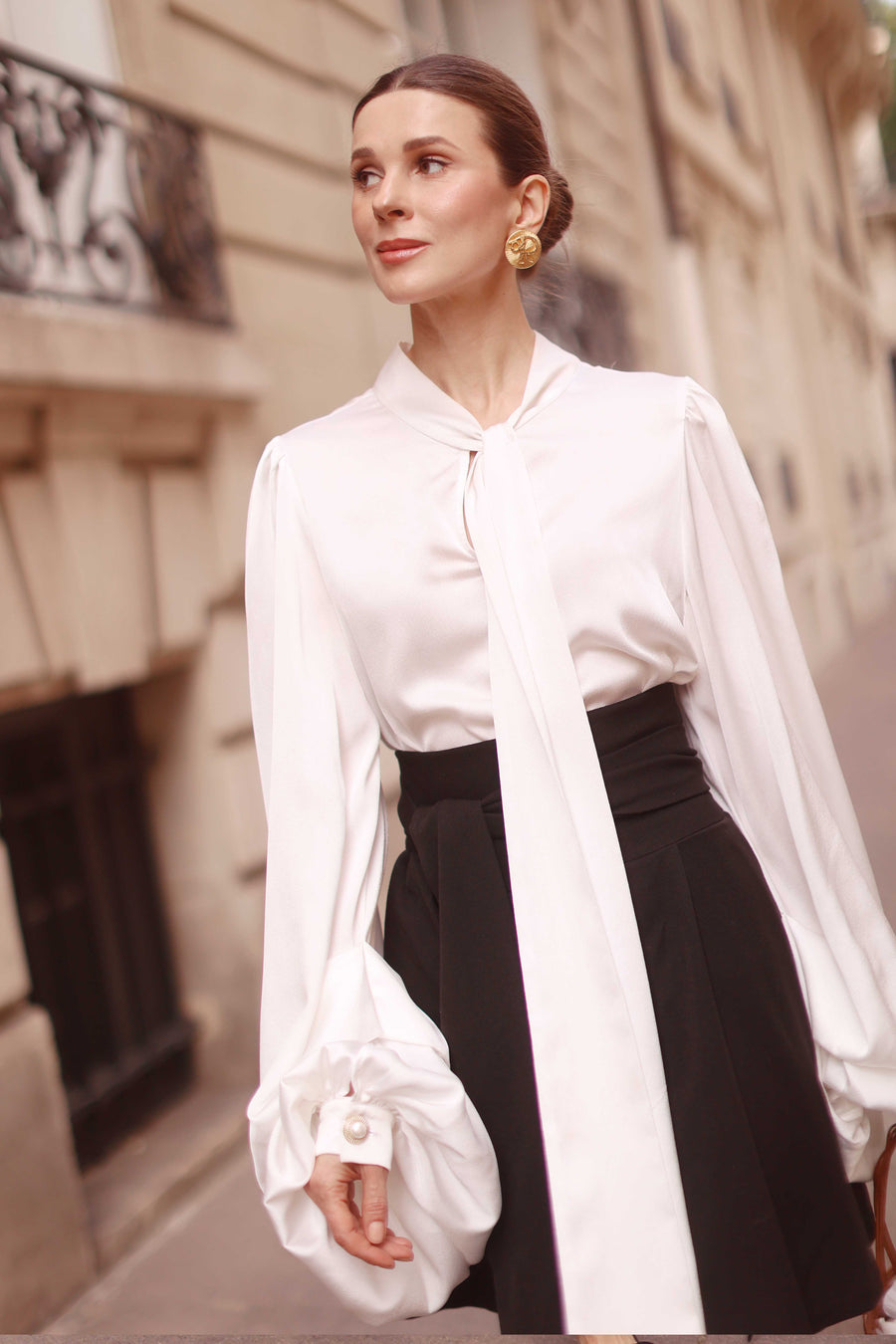 White Baroque Blouse