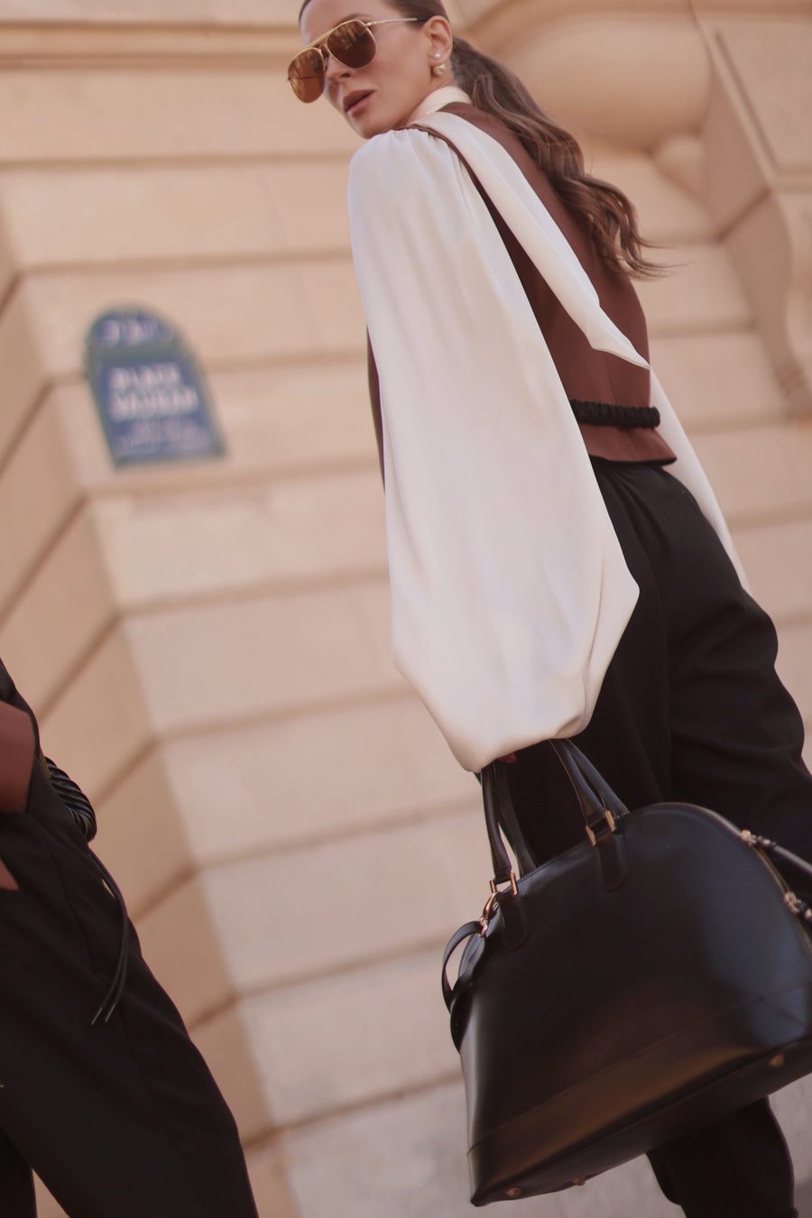 Black & Brown Soft Chic Waistcoat