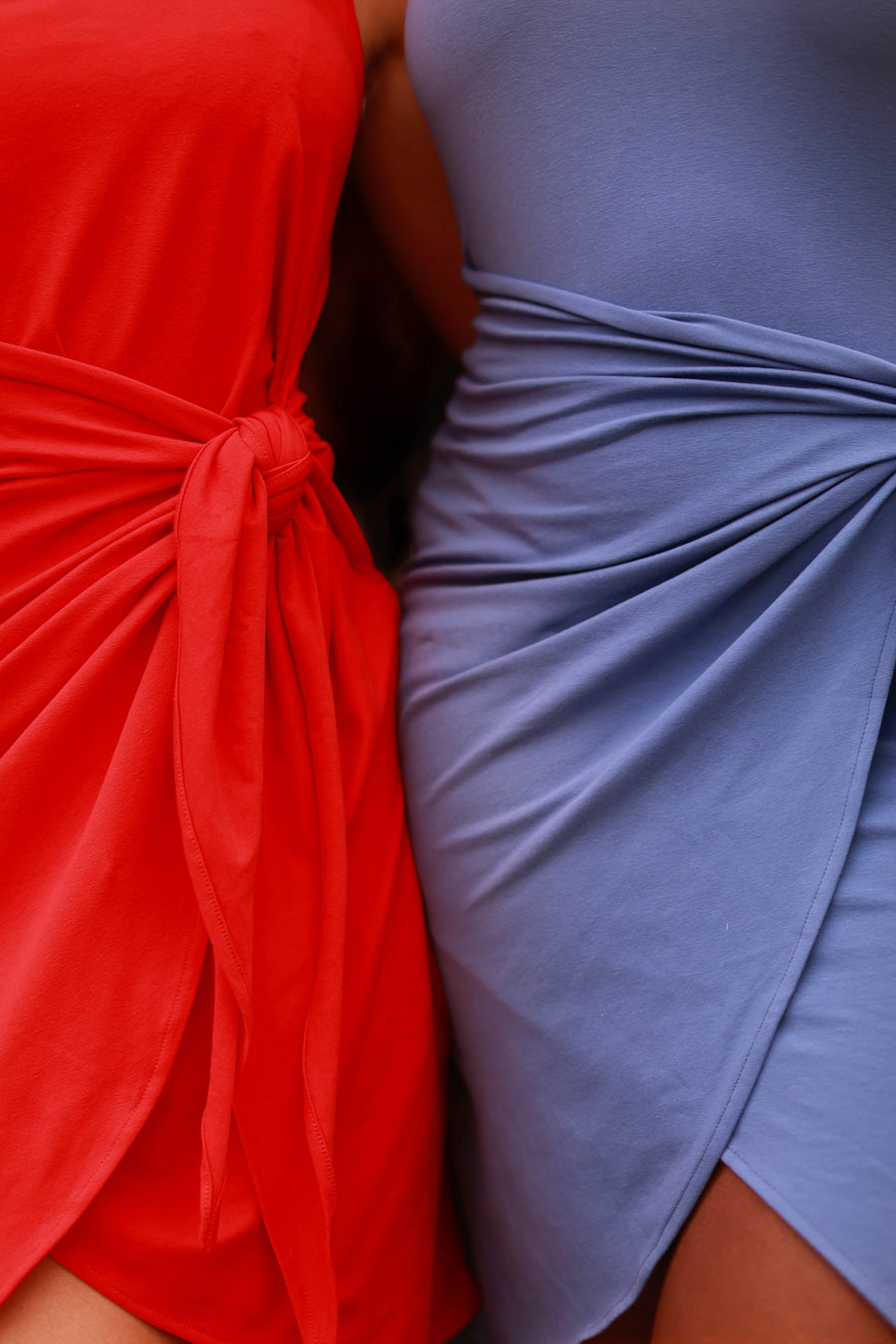 Red Summer Wrap Dress