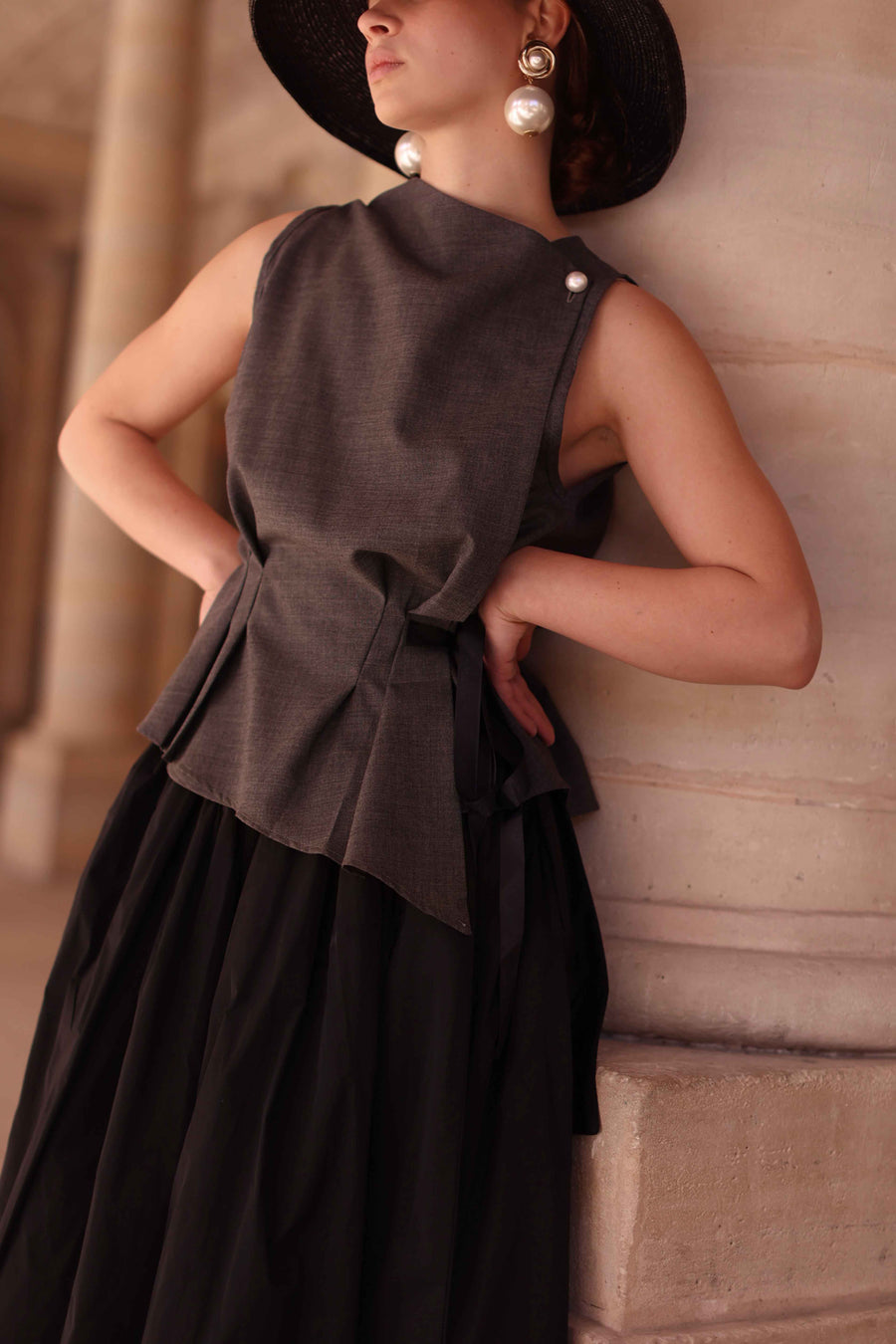 Grey Marl Orsay Blouse