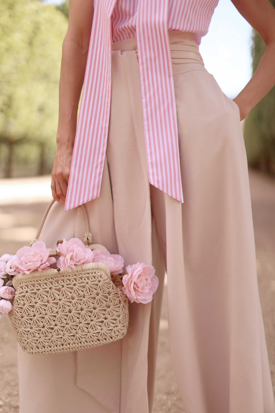 Pink Stripe Marquise Blouse