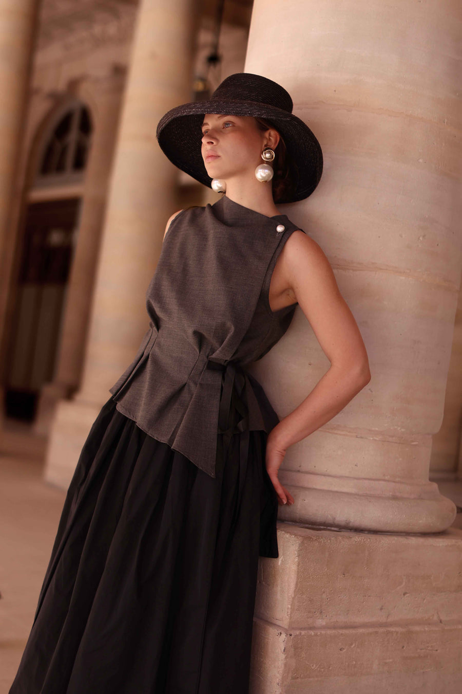 Grey Marl Orsay Blouse