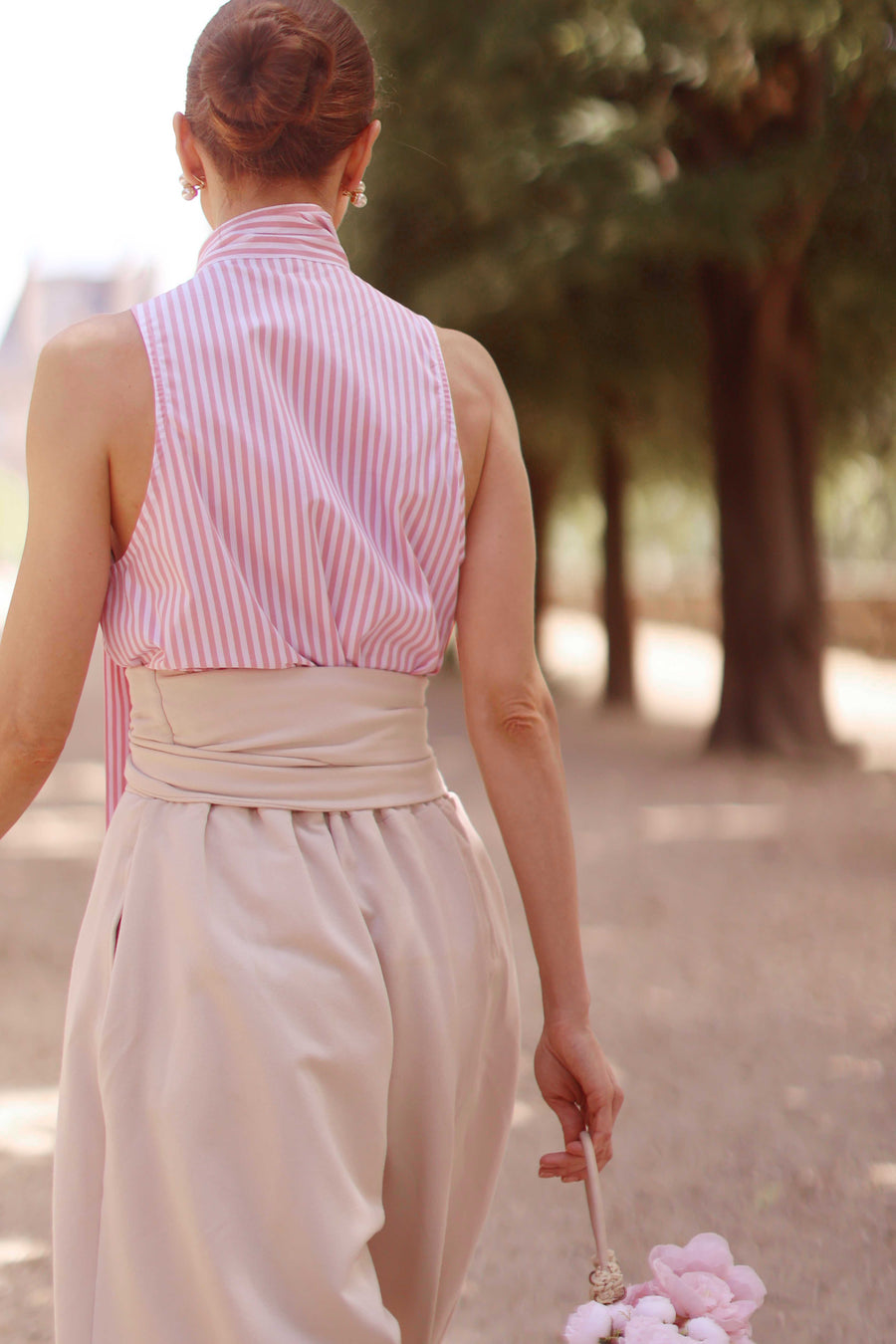 Pink Stripe Marquise Blouse