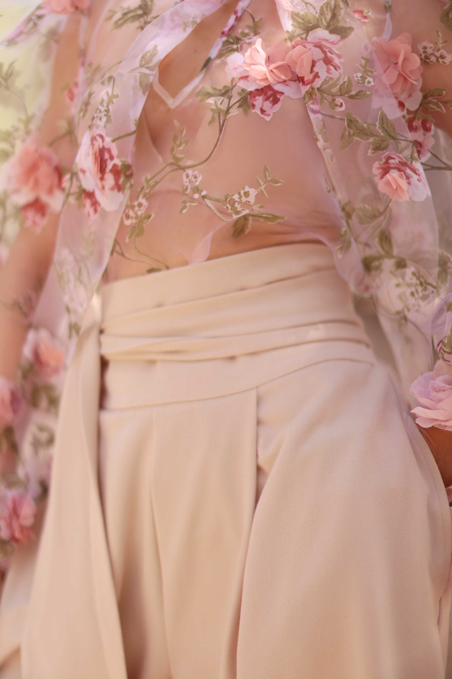 Pink Bouquet Rococo Blouse