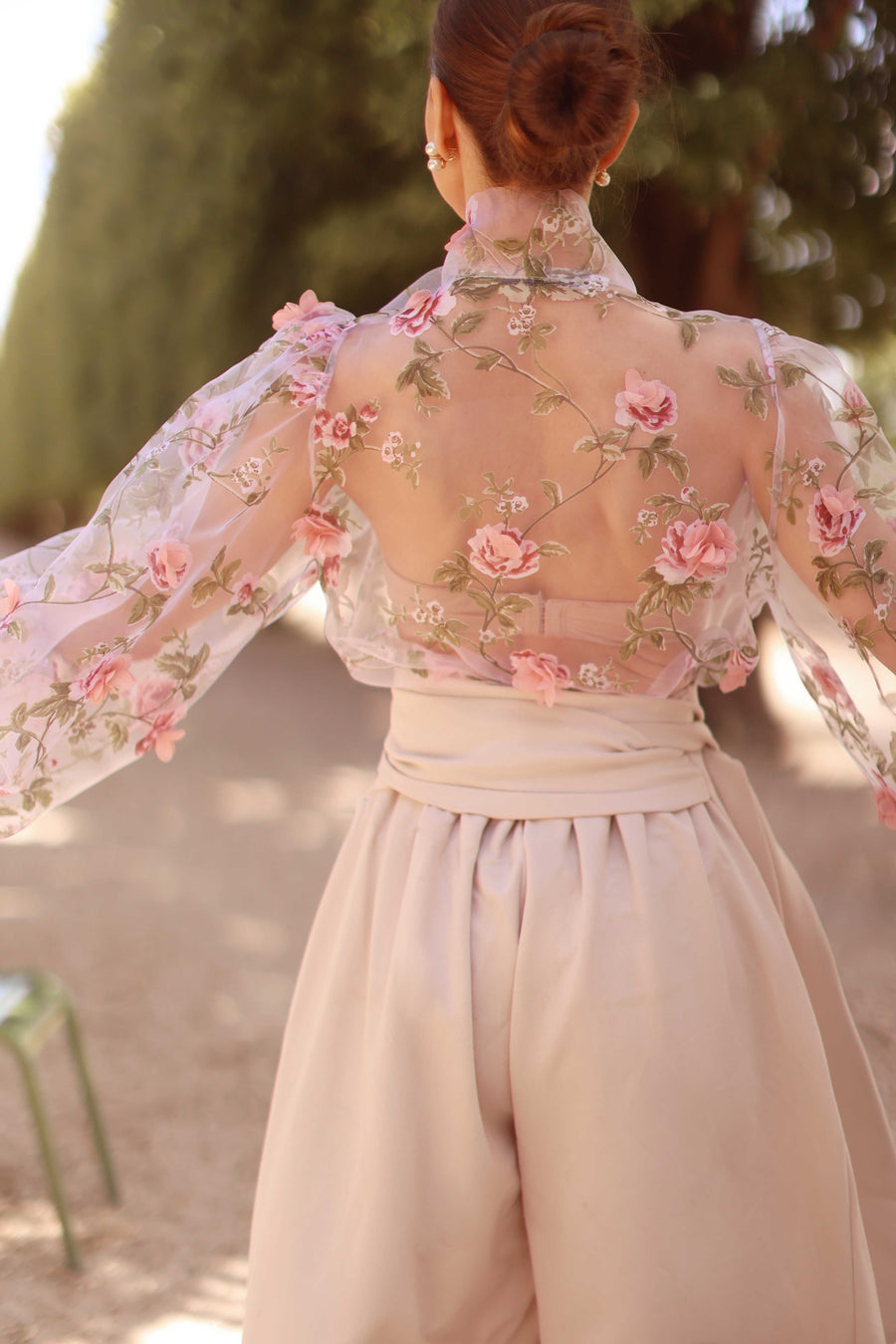 Pink Bouquet Rococo Blouse