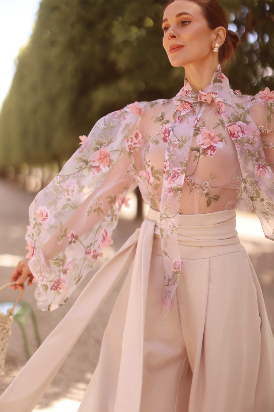 Pink Bouquet Rococo Blouse
