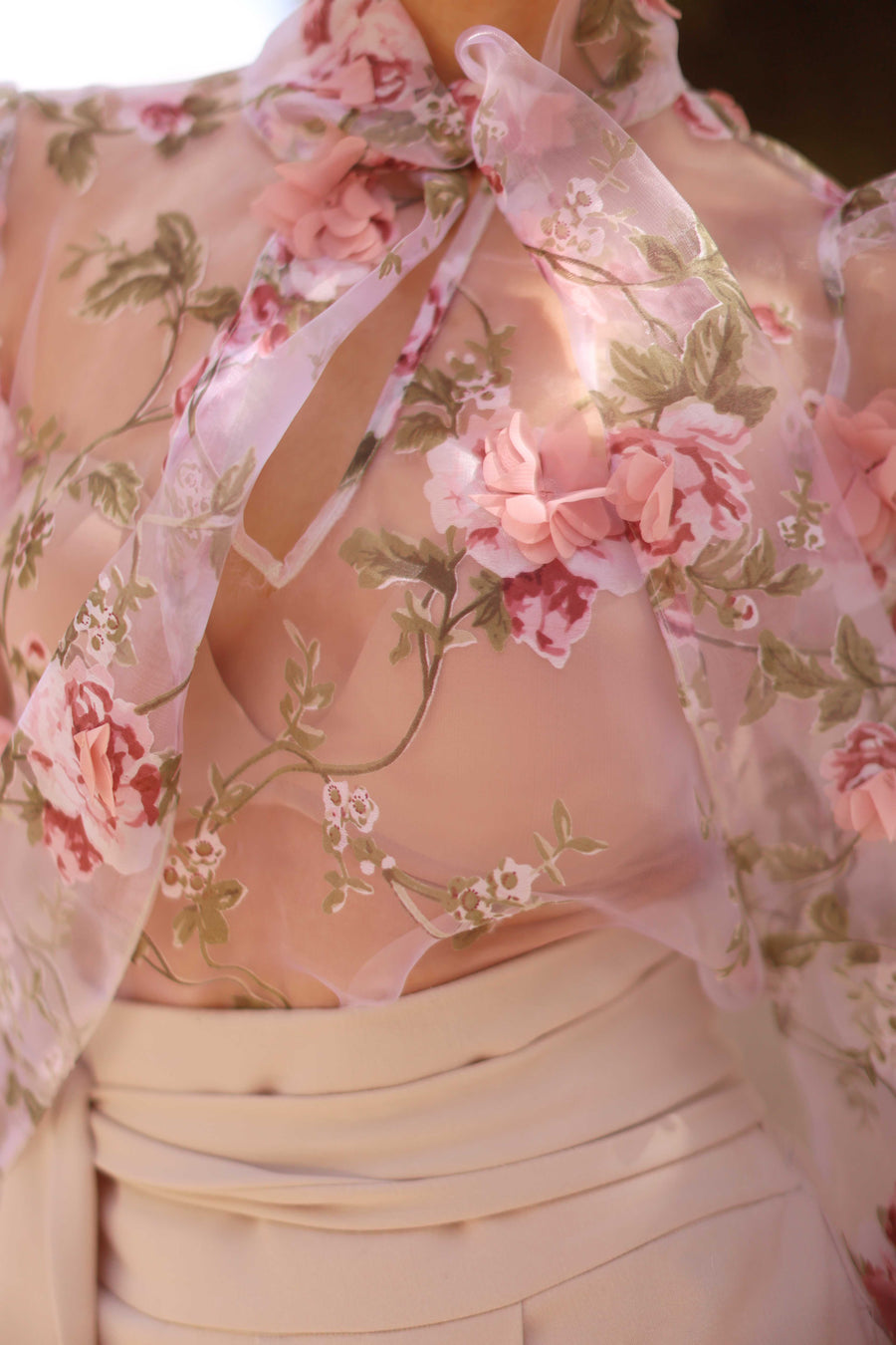 Pink Bouquet Rococo Blouse