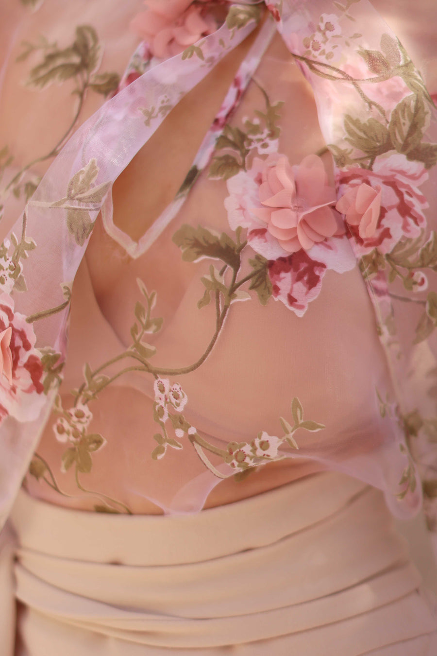 Pink Bouquet Rococo Blouse
