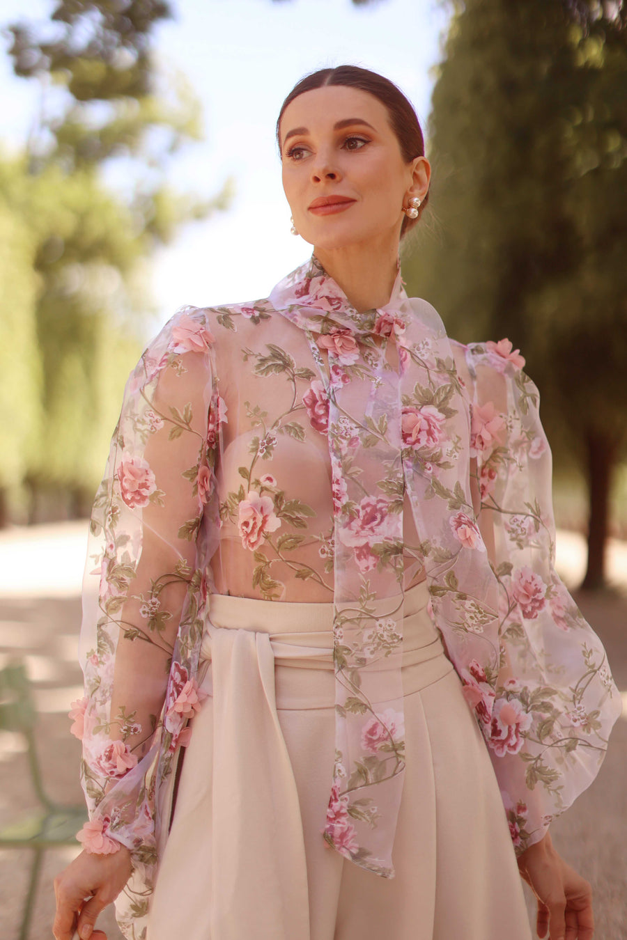 Pink Bouquet Rococo Blouse