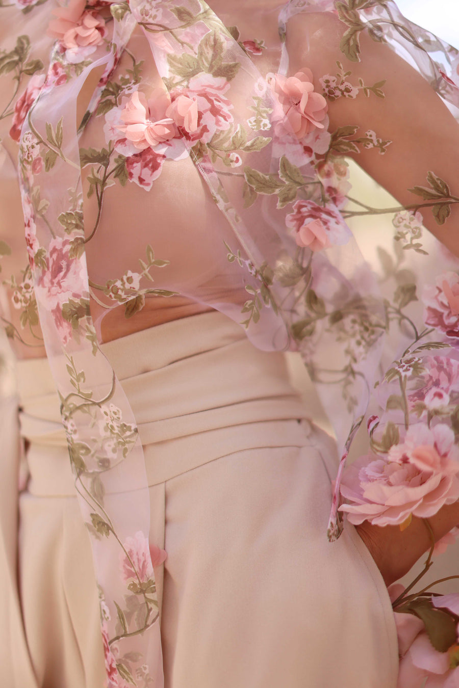 Pink Bouquet Rococo Blouse