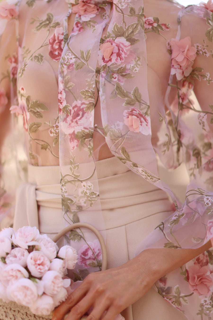 Pink Bouquet Rococo Blouse