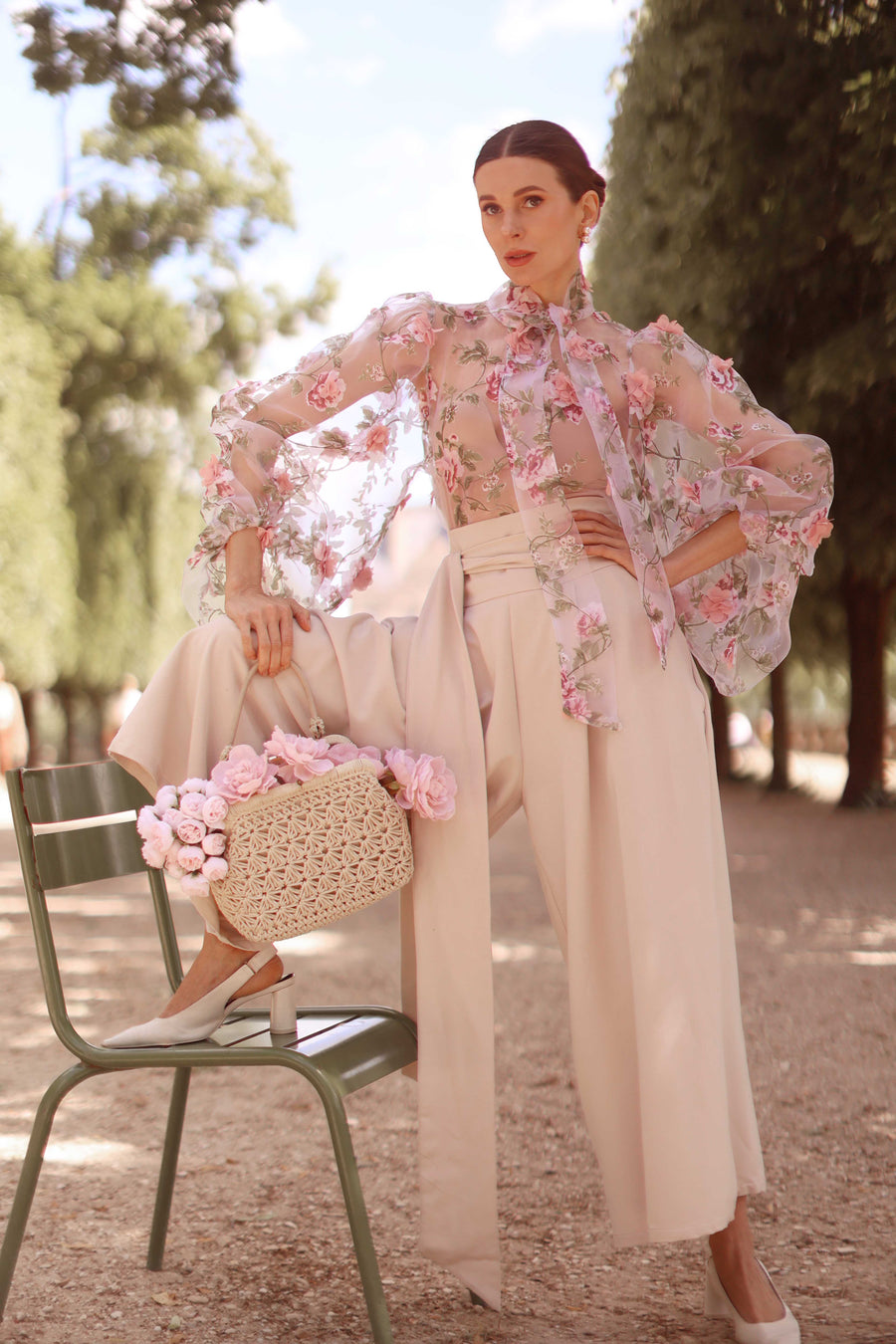Pink Bouquet Rococo Blouse