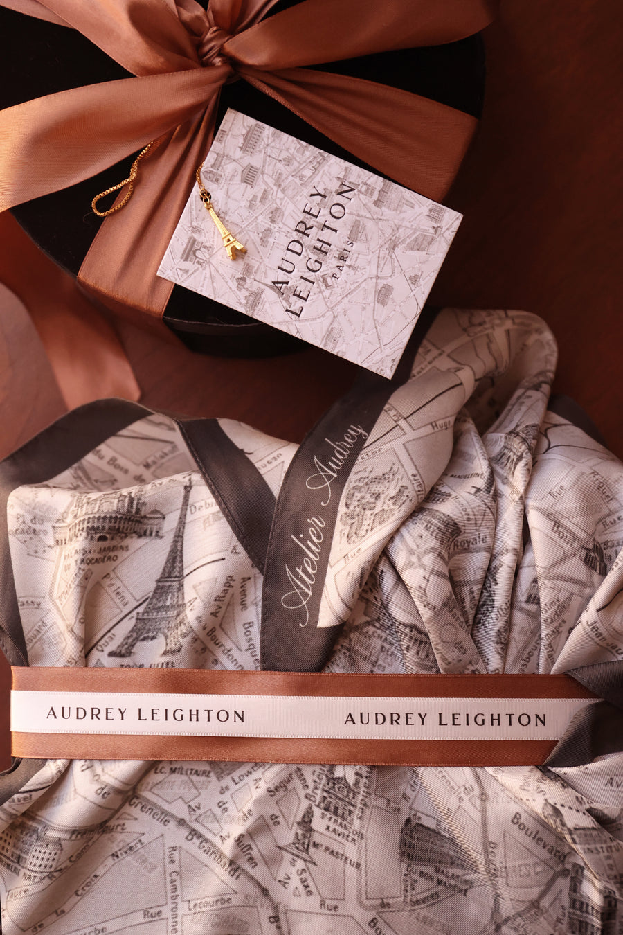 Paris Silk Scarf & Brooch Set